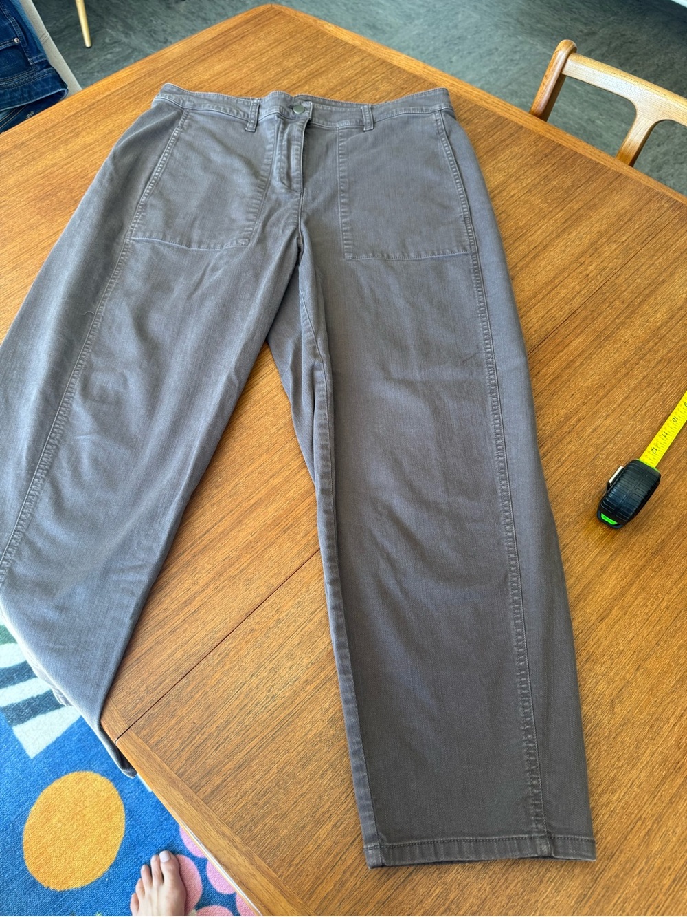 Eileen Fisher Women’s Straight-Leg Chinos in Charcoal Brown